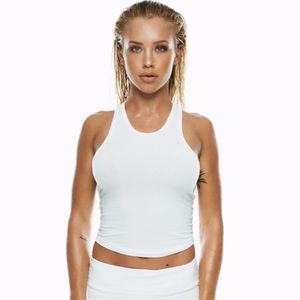Saski Collection White Crop Top